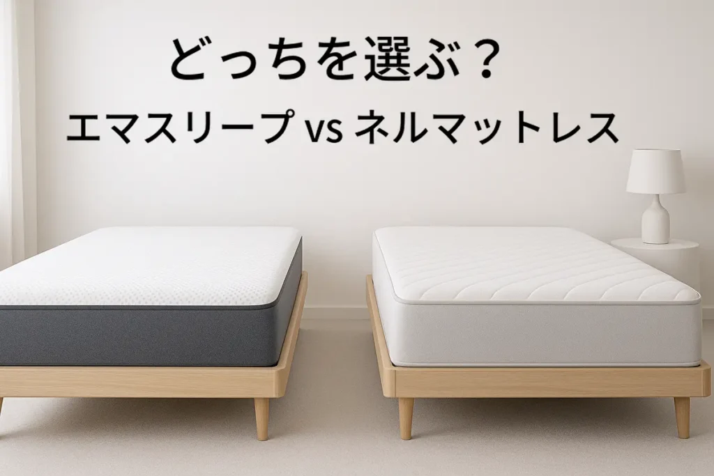 エマスリープとネルマットレスの違いを比較するイメージ画像